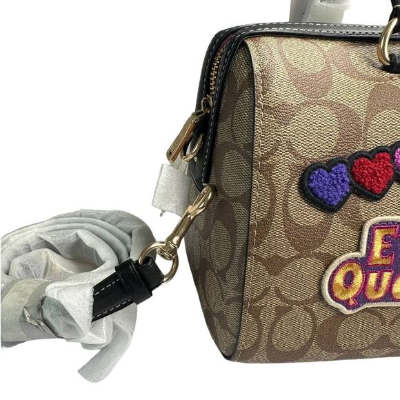 Coach Rowan Satchel In Signature Canvas With Disney Patches - Picture 5 of 12